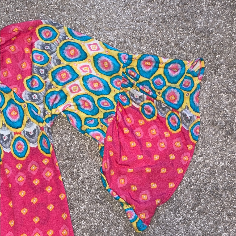 NWT! Colorful Bohemian Off-Shoulder Top, XL - Picture 5 of 6